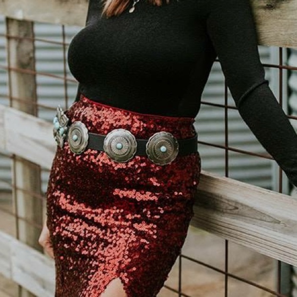 Black Concho Belt